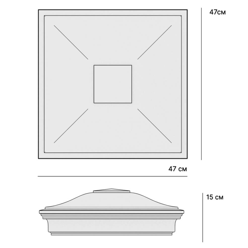 Колпак Zking Монблан Коричневый на столб 1.5х1.5 кирпича (385х385мм) в Домодедово фото