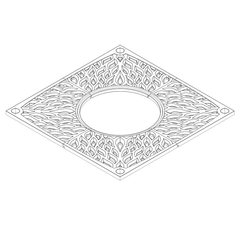 Приствольная решетка для дерева ZKING CRUST 2х2м Черная в Домодедово фото