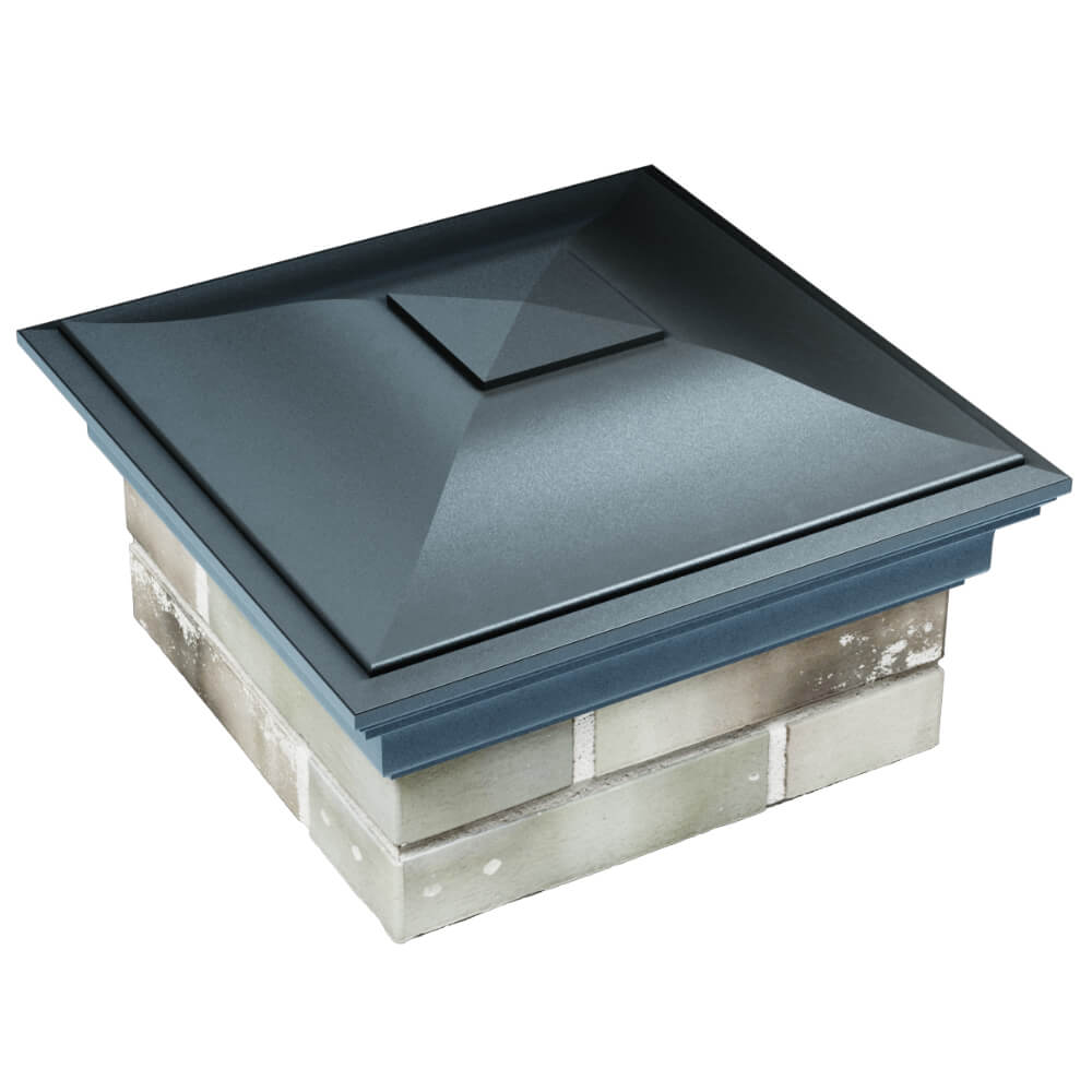 Колпак Zking Монблан Серый на столб 1.5х1.5 кирпича (385х385мм) в Домодедово фото