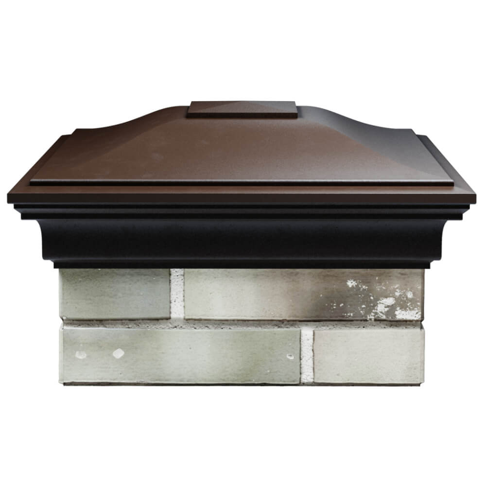 Колпак Zking Монблан Коричневый на столб 1.5х1.5 кирпича (385х385мм) Домодедово фото