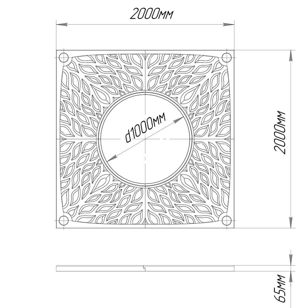 Приствольная решетка для дерева ZKING CRUST 2х2м Черная в Домодедово фото