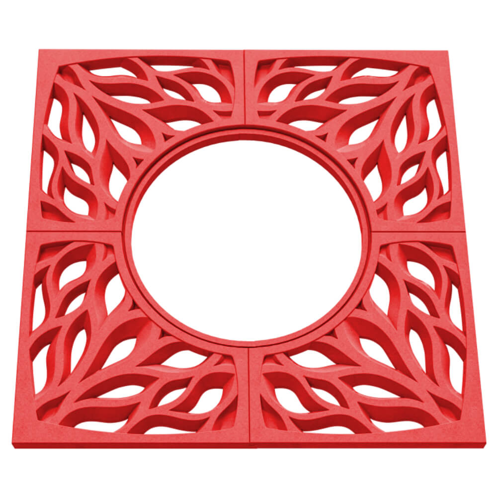 Приствольная решетка для дерева ZKING CRUST 1.2х1.2м Красная в Домодедово фото