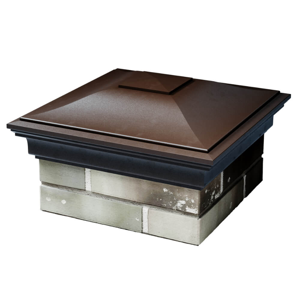 Колпак Zking Монблан Коричневый на столб 1.5х1.5 кирпича (385х385мм) в Домодедово фото