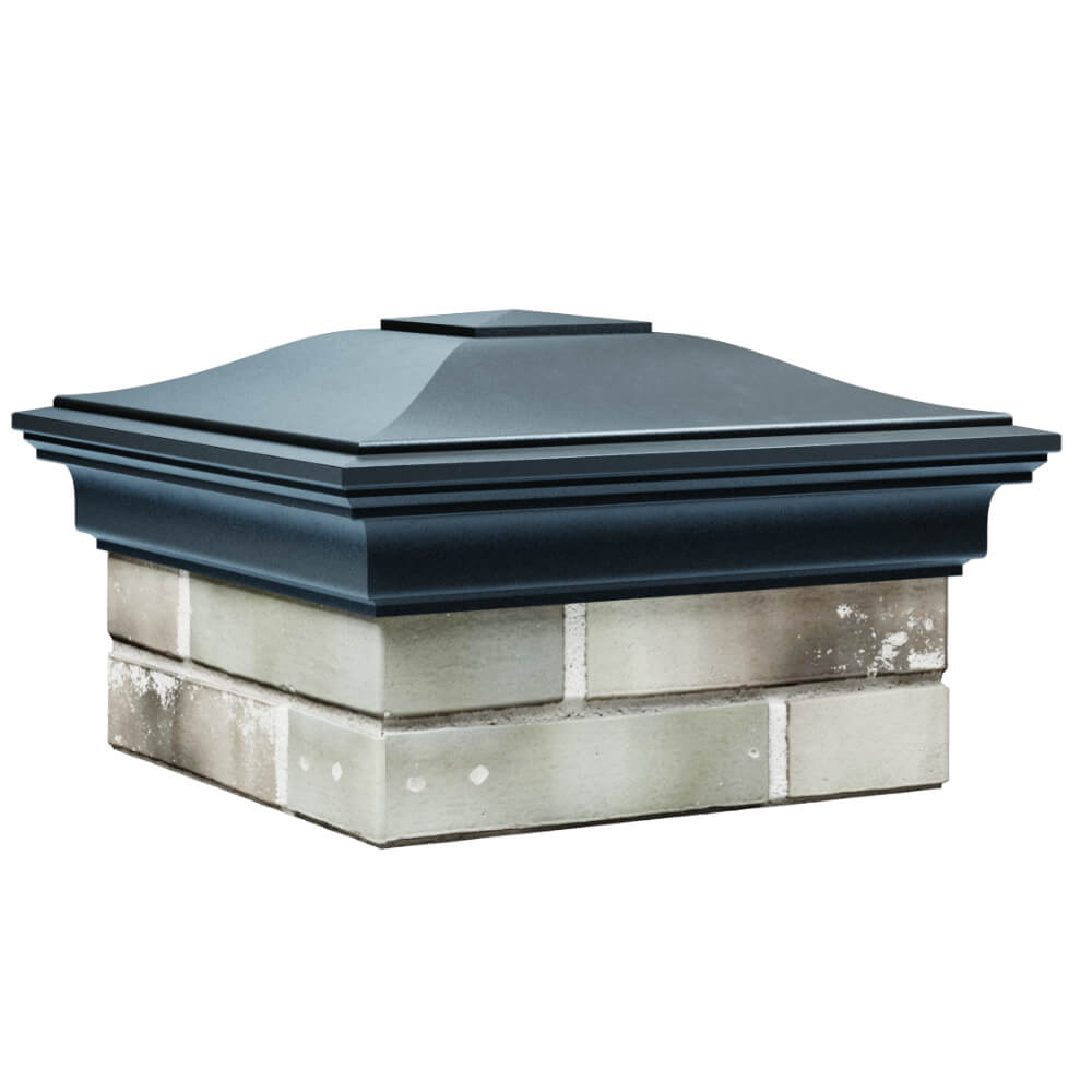 Колпак Zking Монблан Серый на столб 1.5х1.5 кирпича (385х385мм) в Домодедово фото