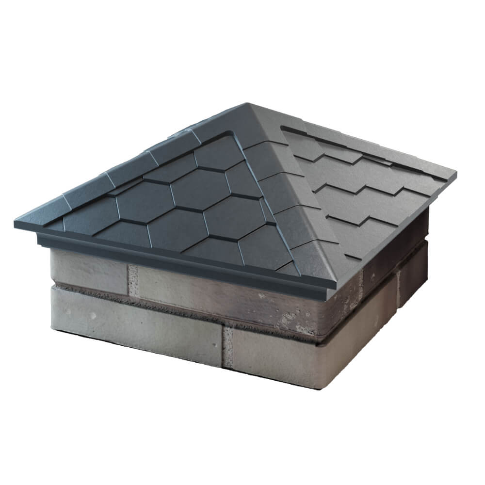 Колпак Zking Эверест Серый на столб 1.5х1.5 кирпича (390х390мм) в Домодедово фото