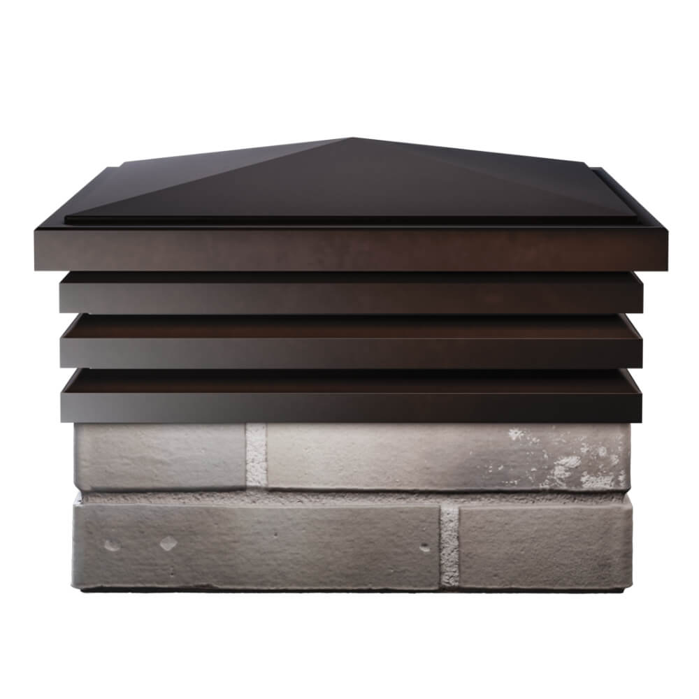 Колпак Zking Бона ХайТек Коричневый на столб 1.5х1.5 кирпича (385х385мм) Домодедово фото