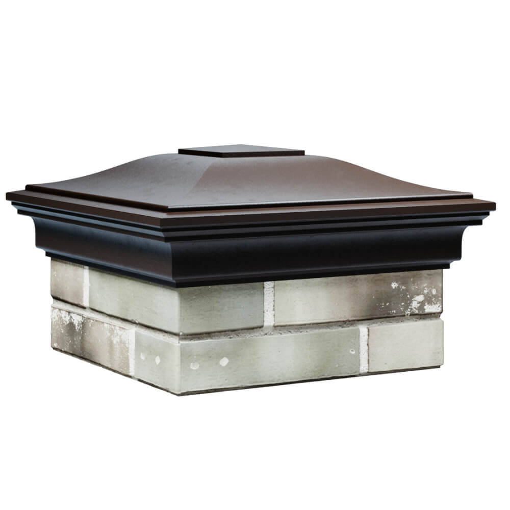 Колпак Zking Монблан Коричневый на столб 1.5х1.5 кирпича (385х385мм) в Домодедово фото