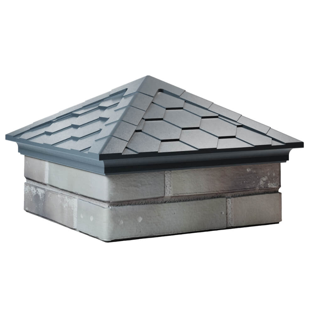 Колпак Zking Эверест Серый на столб 1.5х1.5 кирпича (390х390мм) в Домодедово фото